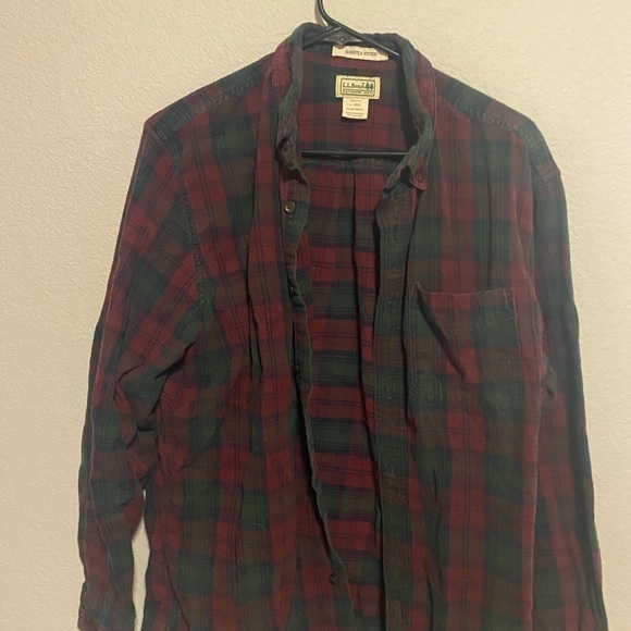L.L. Bean Other - L.L. Bean Men's Plaid Shirt - Red and Green
